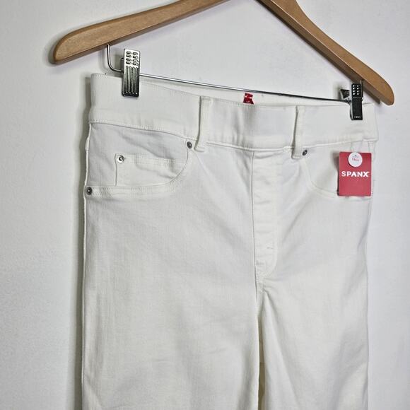 Spanx MT Tall Straight Leg Jean Pant White Pull-On Stretch Denim NWT - Picture 4 of 11